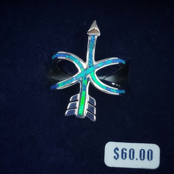 MONTANA SILVERSMITHS Any Which Way Arrow Opal Ring Size 7 - Picture 4 of 9